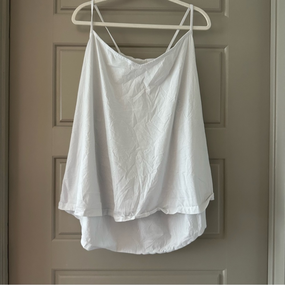 asos curve white tank top